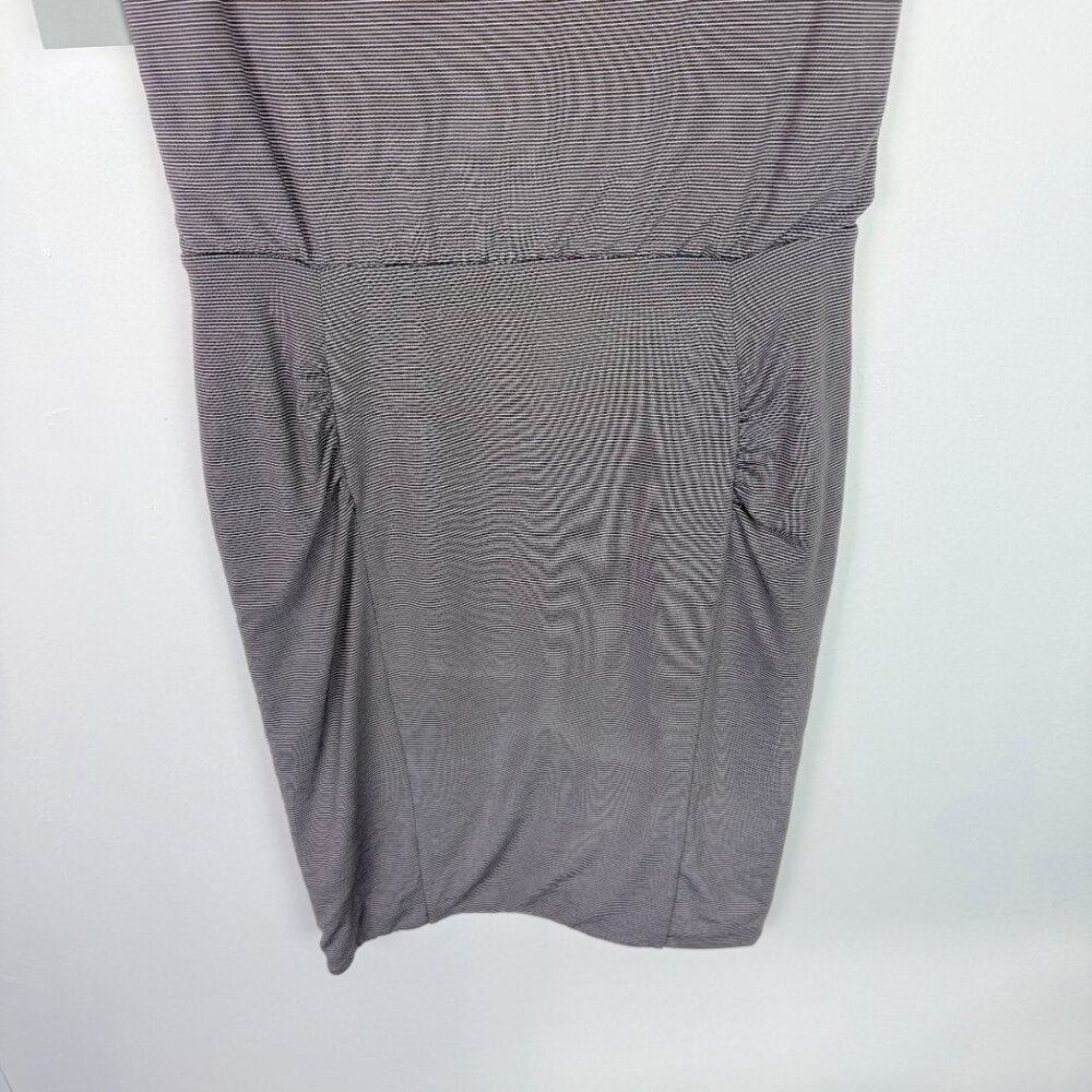 NWT Athleta Micro Stripe Westwood Ruched Dress Gray Grey Size XS NEW $98 - Picture 10 of 10